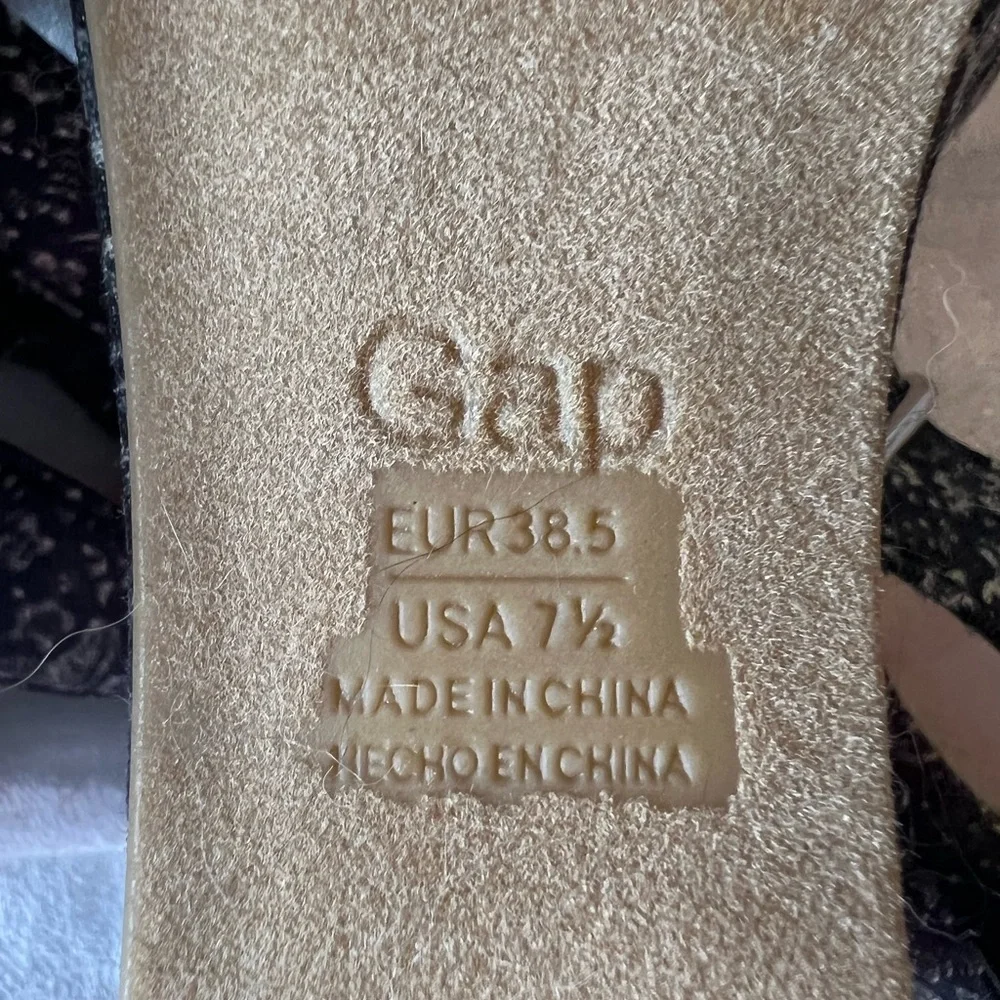 GAP Black Wedge Shoes with Strappy Design